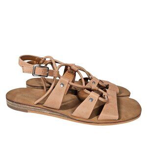 Report Lyncolyn Strappy Ankle Flat Sandals Open Toe Womens 8.5